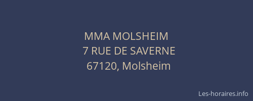MMA MOLSHEIM