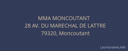 MMA MONCOUTANT