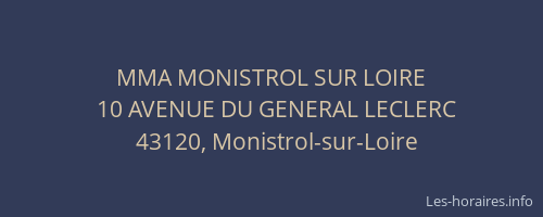 MMA MONISTROL SUR LOIRE