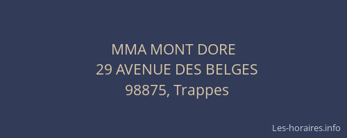 MMA MONT DORE