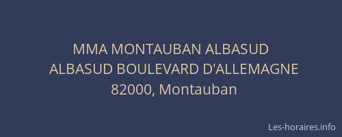 MMA MONTAUBAN ALBASUD