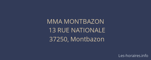 MMA MONTBAZON