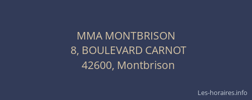MMA MONTBRISON