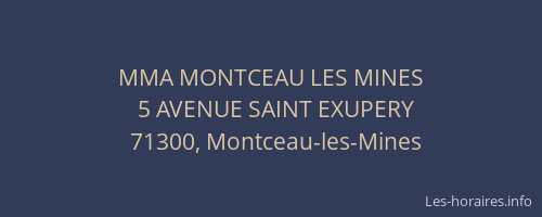 MMA MONTCEAU LES MINES