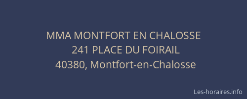 MMA MONTFORT EN CHALOSSE