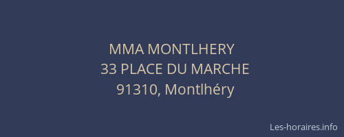 MMA MONTLHERY