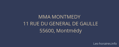 MMA MONTMEDY
