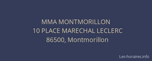 MMA MONTMORILLON