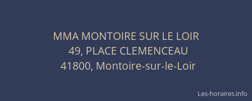 MMA MONTOIRE SUR LE LOIR