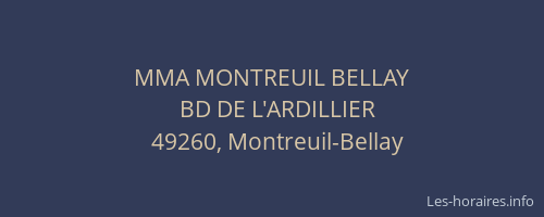 MMA MONTREUIL BELLAY