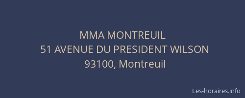 MMA MONTREUIL