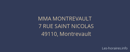 MMA MONTREVAULT