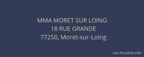 MMA MORET SUR LOING