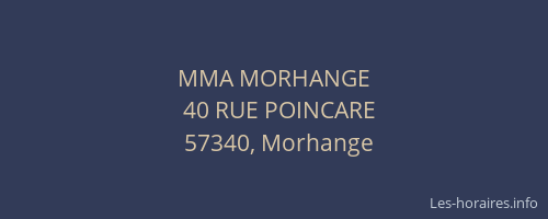 MMA MORHANGE