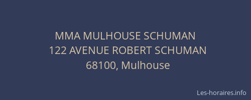 MMA MULHOUSE SCHUMAN