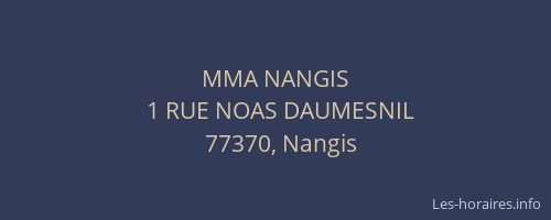 MMA NANGIS