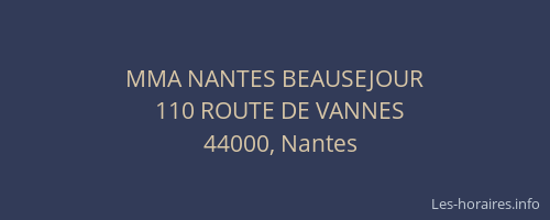 MMA NANTES BEAUSEJOUR