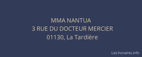MMA NANTUA