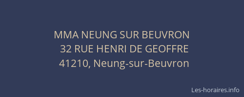 MMA NEUNG SUR BEUVRON