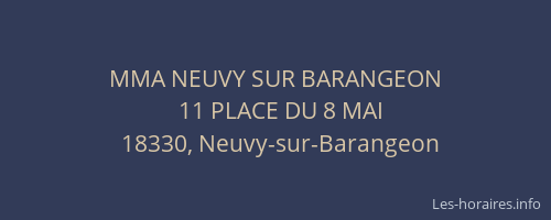 MMA NEUVY SUR BARANGEON