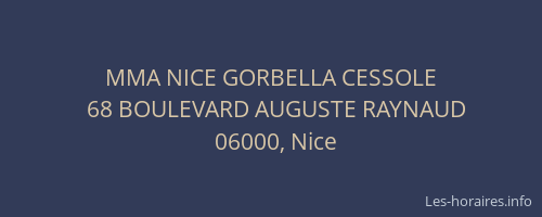 MMA NICE GORBELLA CESSOLE