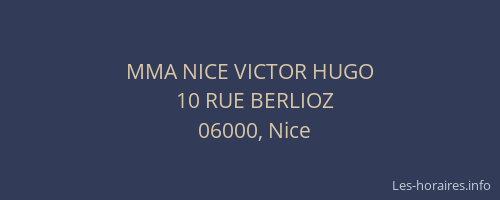 MMA NICE VICTOR HUGO