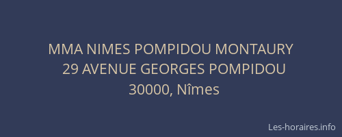 MMA NIMES POMPIDOU MONTAURY