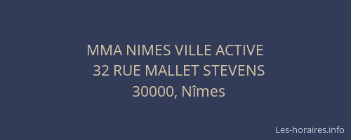 MMA NIMES VILLE ACTIVE