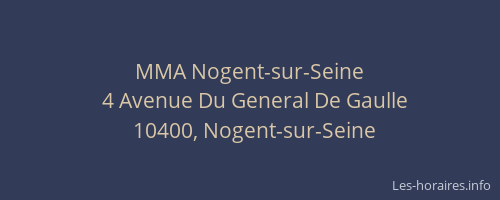 MMA Nogent-sur-Seine