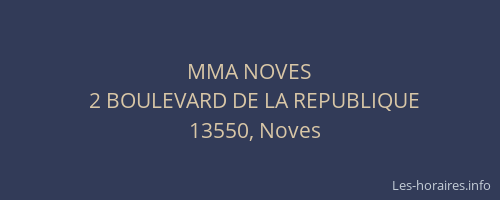 MMA NOVES