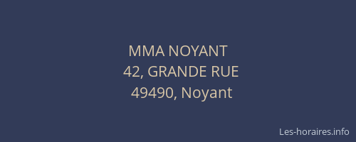 MMA NOYANT