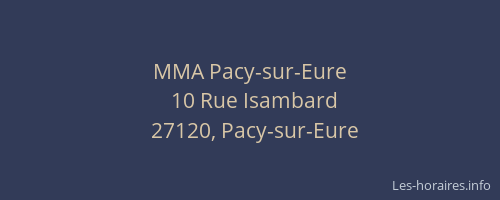 MMA Pacy-sur-Eure
