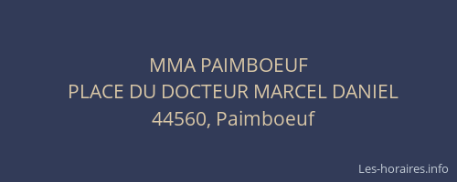 MMA PAIMBOEUF