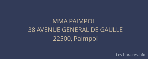 MMA PAIMPOL