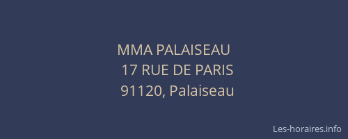 MMA PALAISEAU