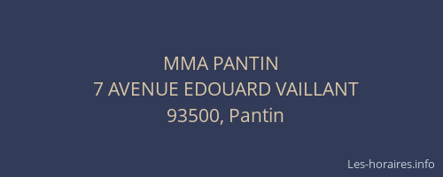 MMA PANTIN