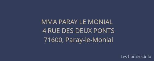 MMA PARAY LE MONIAL