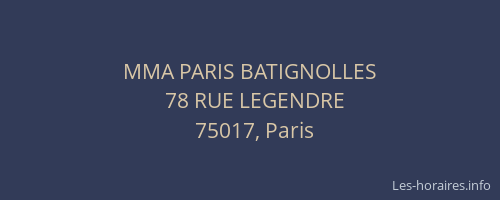 MMA PARIS BATIGNOLLES
