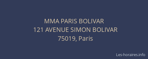MMA PARIS BOLIVAR