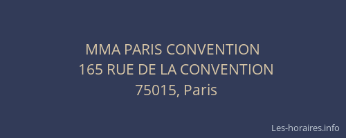 MMA PARIS CONVENTION