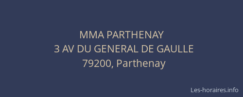 MMA PARTHENAY