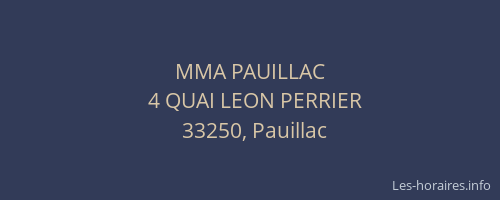 MMA PAUILLAC