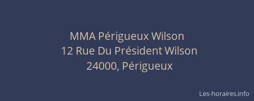 MMA Périgueux Wilson