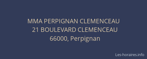 MMA PERPIGNAN CLEMENCEAU