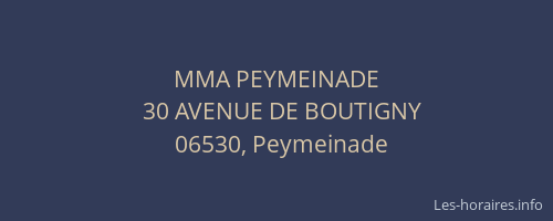 MMA PEYMEINADE