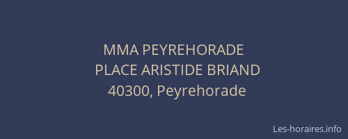 MMA PEYREHORADE