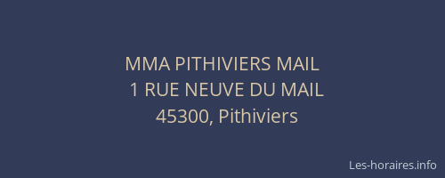 MMA PITHIVIERS MAIL