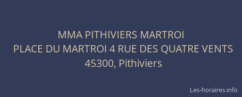 MMA PITHIVIERS MARTROI