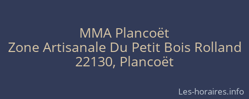 MMA Plancoët