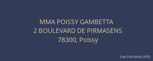 MMA POISSY GAMBETTA